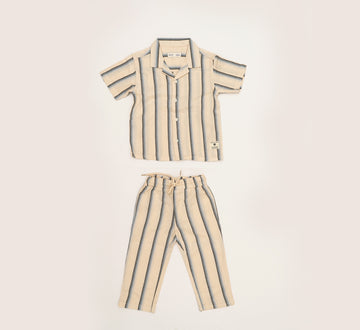 Striped Dobby Shirt and Pant Set