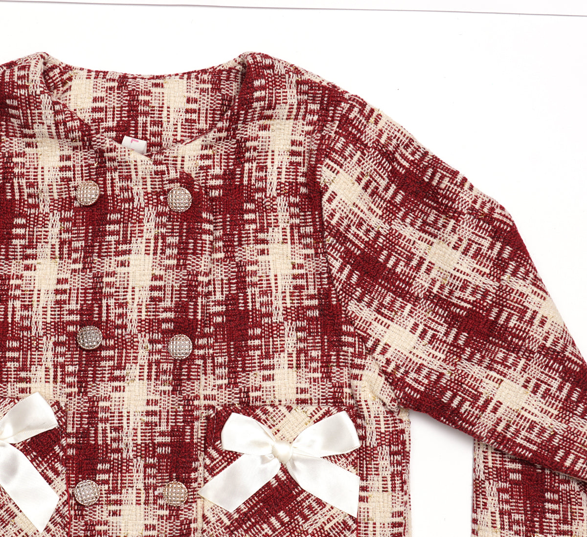 CHEQUERED TOP & SKIRT 3 PCS SET