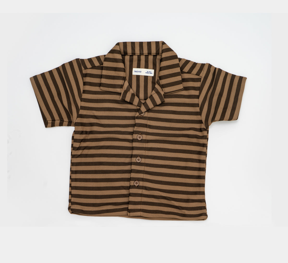 Lines Textured Shirt and Shorts Set