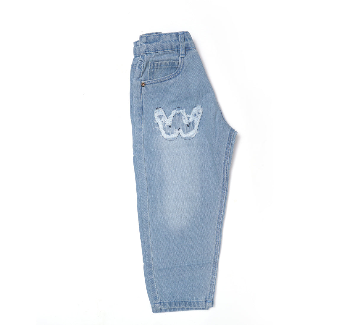 Embroidered Straight Fit Jeans
