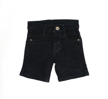 Plain Denim Shorts with Pockets