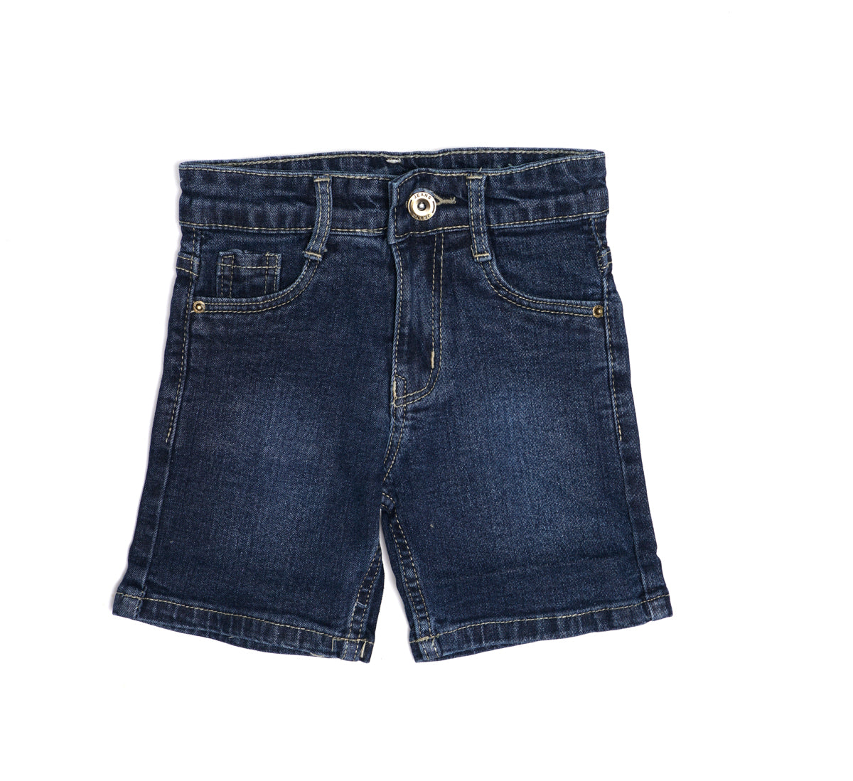 Plain Denim Shorts with Pockets