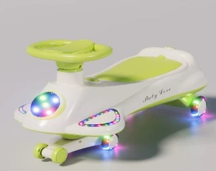 Infinity Swing Car with Light and Music Light Green