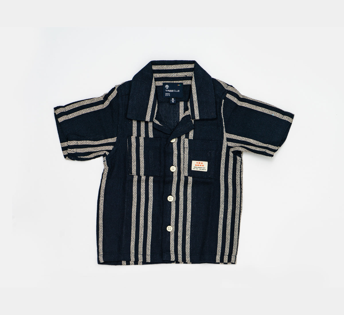 Striped Cotton Shirt and Shorts Set