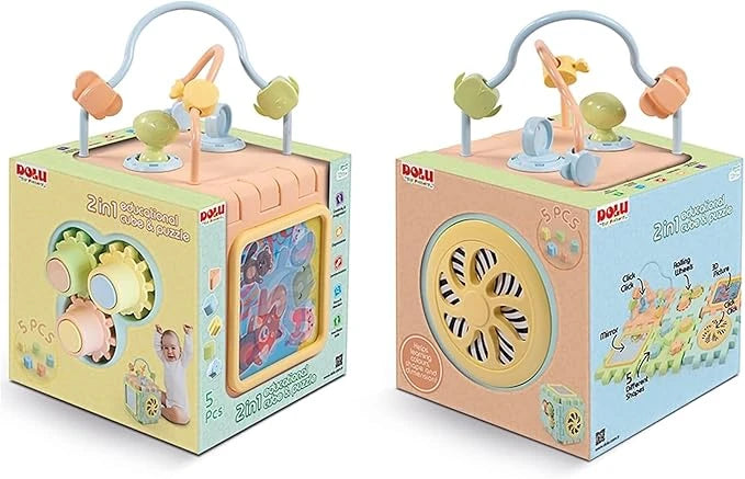 Dolu 2 in 1 Educational Cube and Puzzle