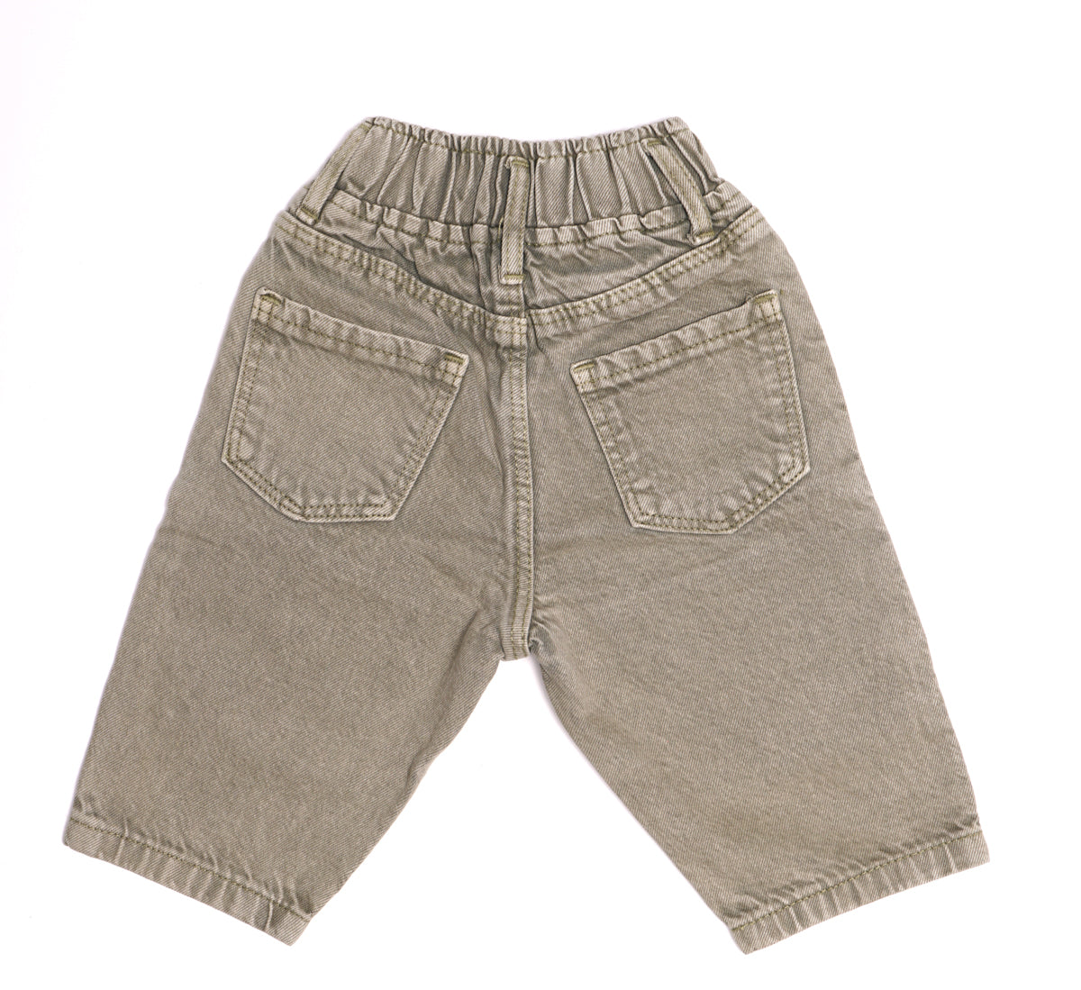 Full Length Jeans with Pockets and Button Closure