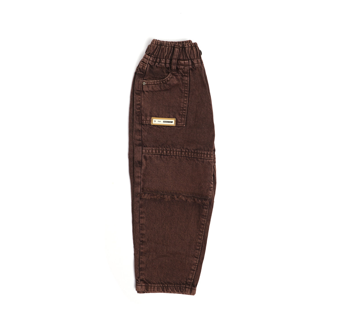 Full Length Jeans with Pockets and Button Closure