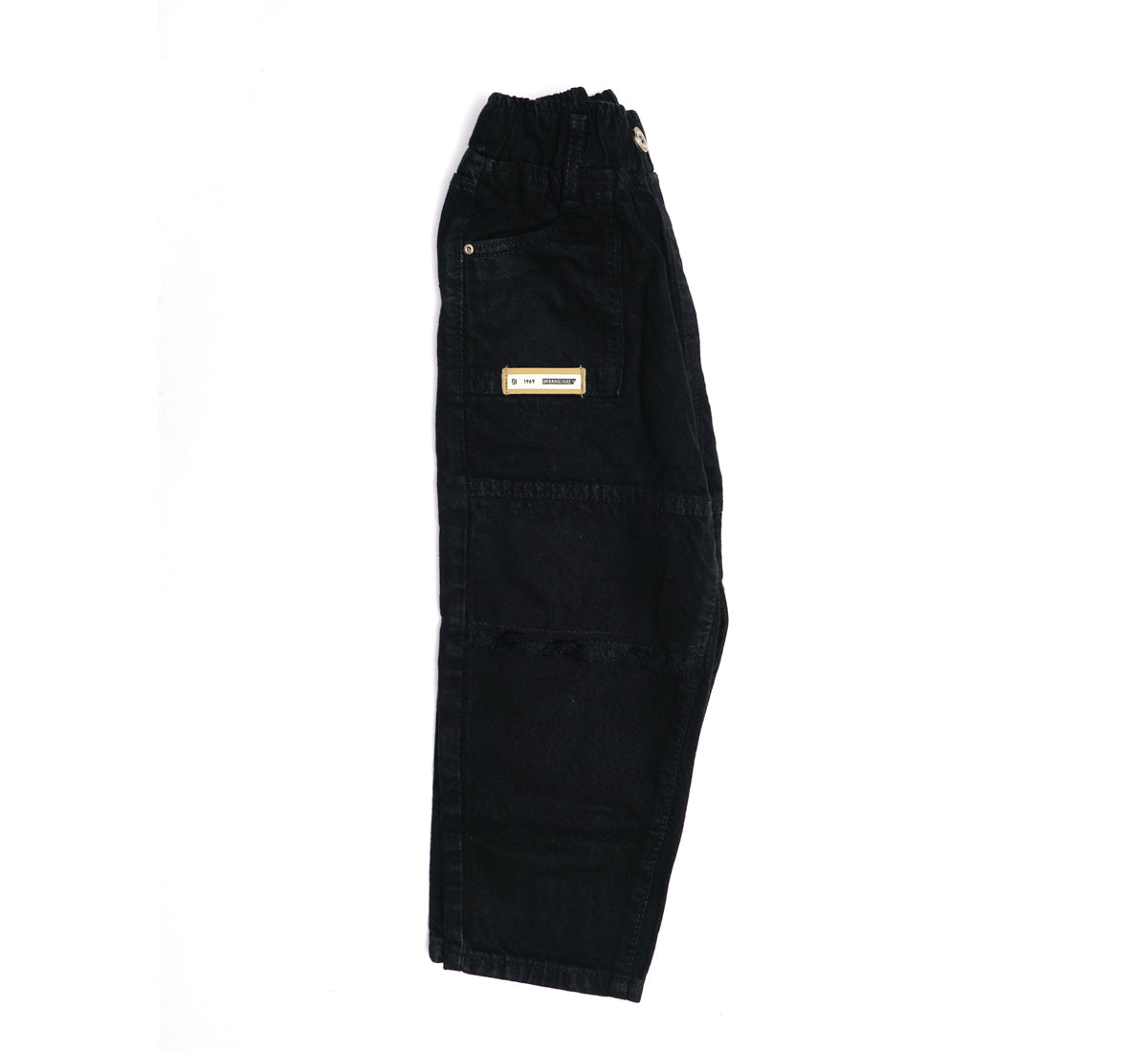 Full Length Jeans with Pockets and Button Closure