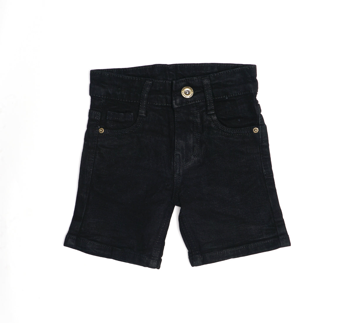 Plain Denim Shorts with Pockets